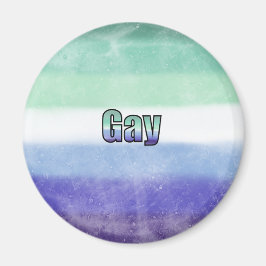 Gay pride flag magnet