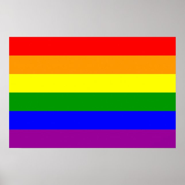 Gay Pride Flag / Rainbow Flag Poster (Framsidan)