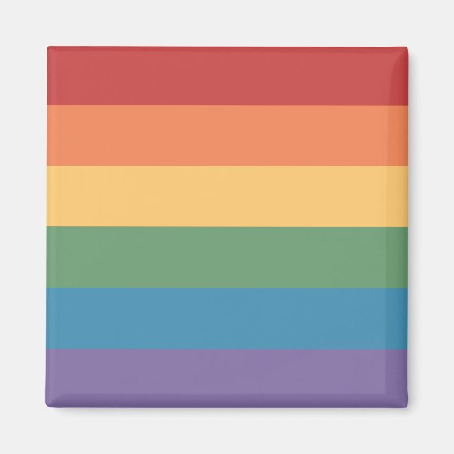 Gay pride Flagga Heasted Magnet (Framsidan)