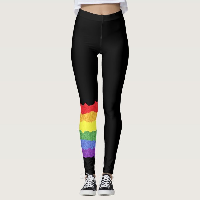 Gay pride Flagga Leggings (Framsida)