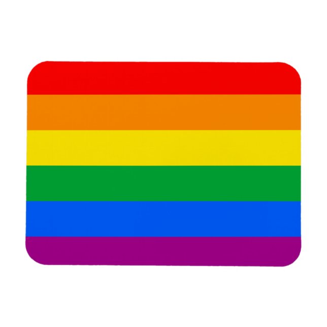 Gay pride Flagga Magnet (Horisontell)