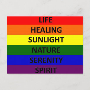 gay pride Flagga med Meanings Vykort