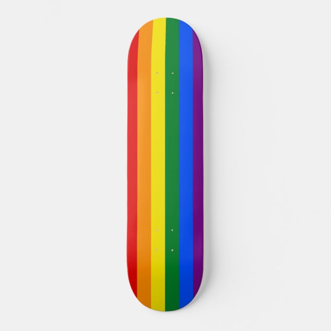 Gay pride Flagga Mini Skateboard Bräda 18,5 Cm (Framsida)