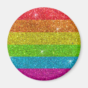 Gay pride Flagga Rainbow Glitter Rand LGBT Kärlek Magnet