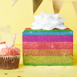 Gay pride Flagga Rainbow Glitter Rand LGBTQIA Presentpapper