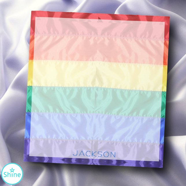 Gay pride Flagga Rainbow Rand Namn Text LGBT HBT T Anteckningsblock (Skapare uppladdad)