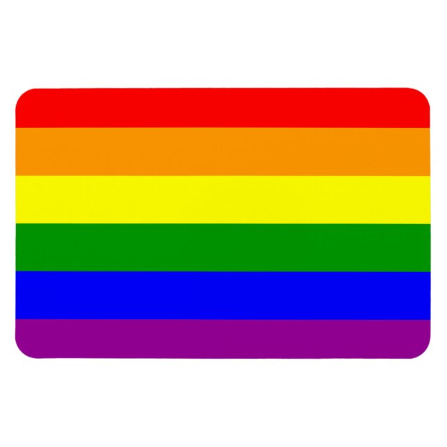 Gay pride Flagga / regnbåge Flagga Magnet (Horisontell)