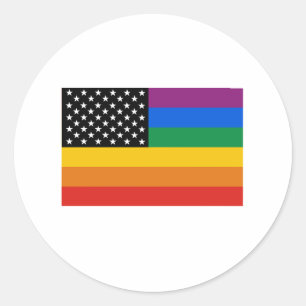 Gay pride Flagga Runt Klistermärke
