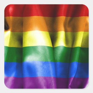 Gay pride Flagga Square Stickers Fyrkantigt Klistermärke