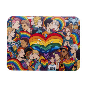 Gay pride flexibla magnet
