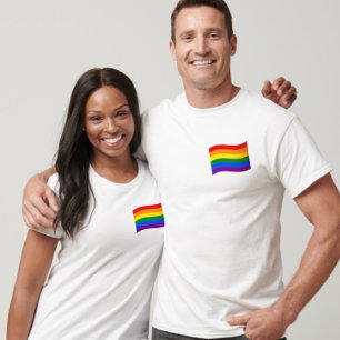 Gay pride-flygande regnbåge, HBT-Flagga, HGBTQ+ T Shirt