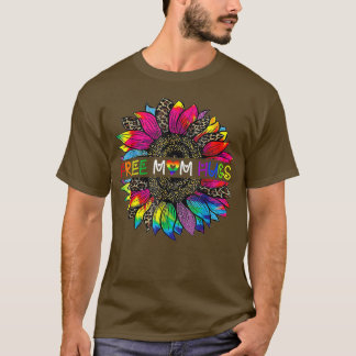 Gay pride Free Mamma Hugs Solros Leopard Rainbow T Shirt