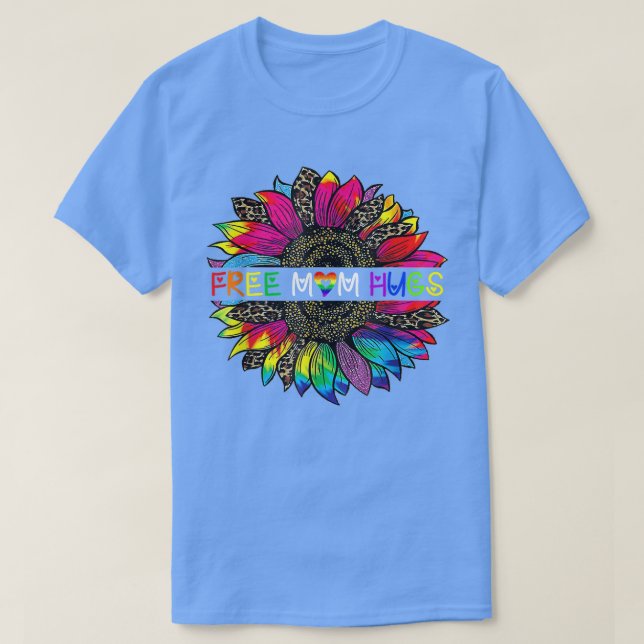 Gay pride Free Mamma Hugs Solros LGBT T Shirt (Design framsida)