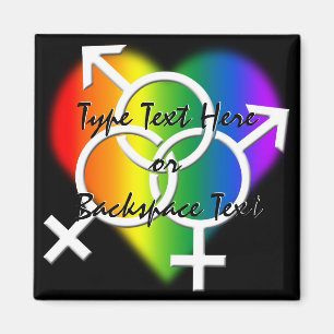 Gay pride Fridge Magnet Anpassningsbar Rainbow Kär