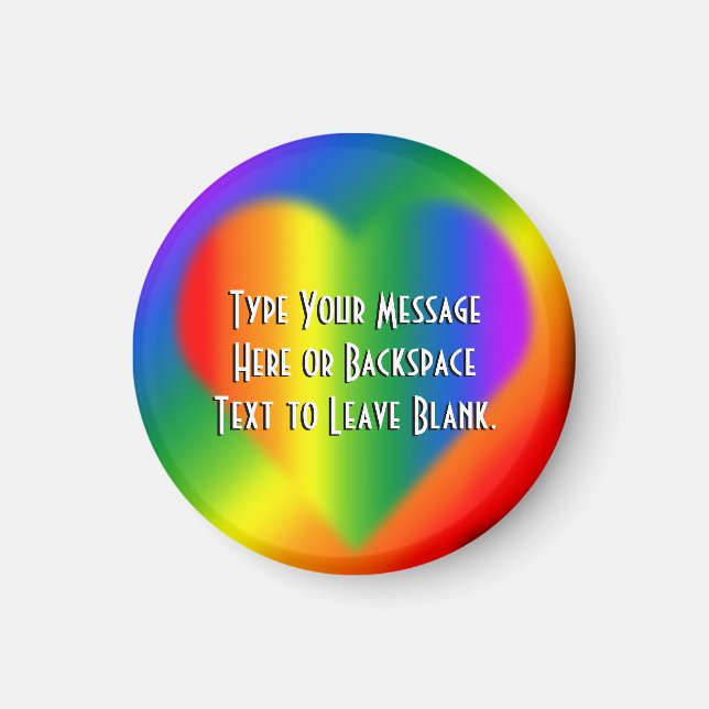 Gay pride Fridge Magnets Anpassningsbar Rainbow Kä Magnet (Framsidan)