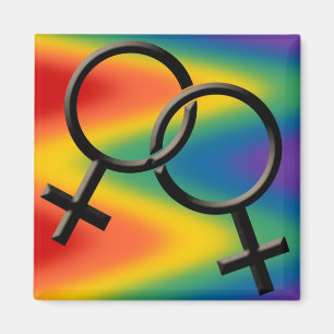 Gay pride Fridge Magnets Rainbow Dam Kärlek Magnet