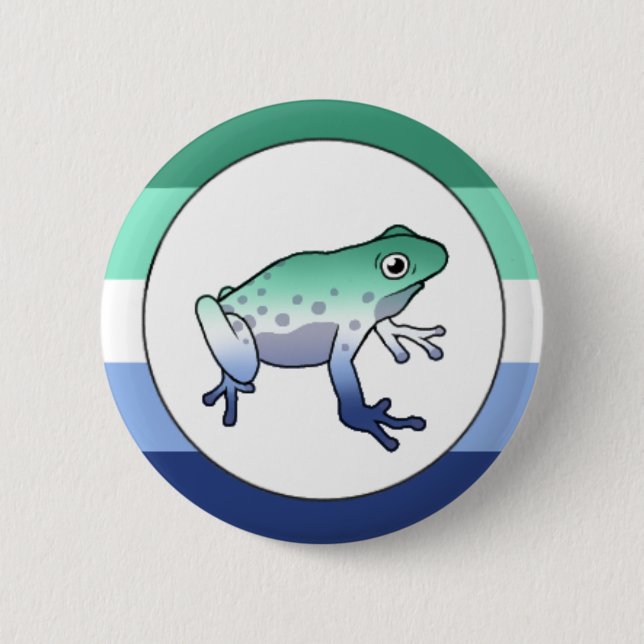 gay pride Frog Pin Knapp (Framsida)