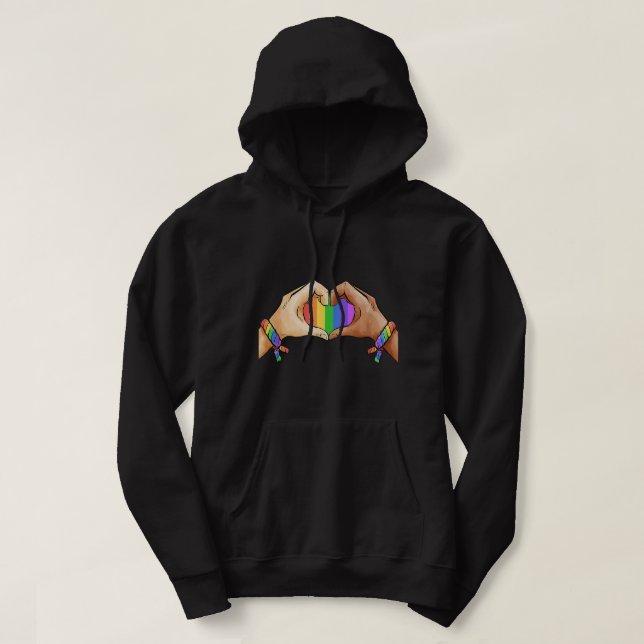 Gay pride Gif HBT Rainbow Ice Cream Tee Hoodie (Design framsida)