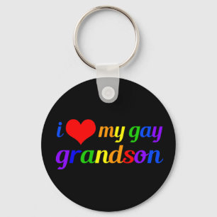 Gay pride Grandma I Kärlek My Grandson Nyckelring
