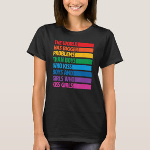 Gay pride HBT-affären Regnbåge, världen har större T Shirt