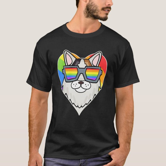Gay pride HBT Rainbow - Cat Breed Turkey Van - L T Shirt (Framsida)