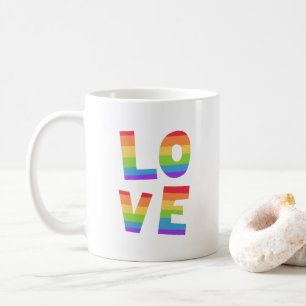 Gay pride HBT-regnbåge flagga Kärlek är Kärlek HBT Kaffemugg