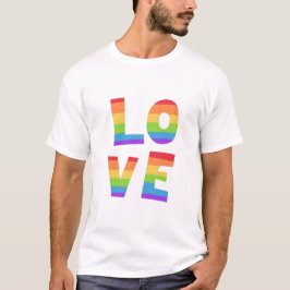 Gay pride HBT-regnbåge flagga kärlek är kärlek HBT T Shirt