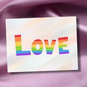 Gay pride HBT-regnbåge flagga Kärlek är Kärlek HBT Vykort