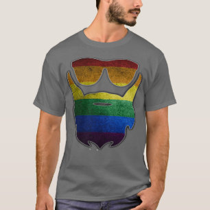 Gay pride HBT-skägg och solglasögon för understödj T Shirt