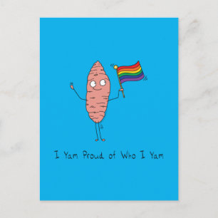 Gay pride HBT TQ Yam I är stolt Vykort