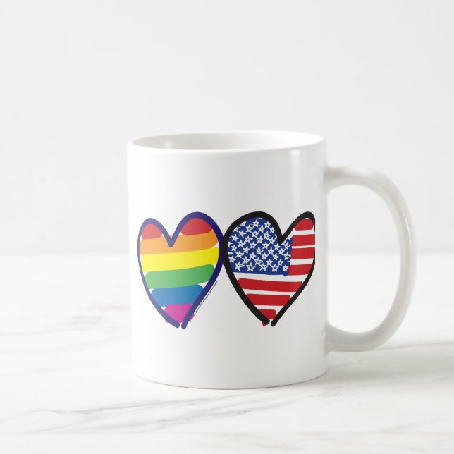 GAY-PRIDE-HEART-AND-FLAGGA KAFFEMUGG (Höger)