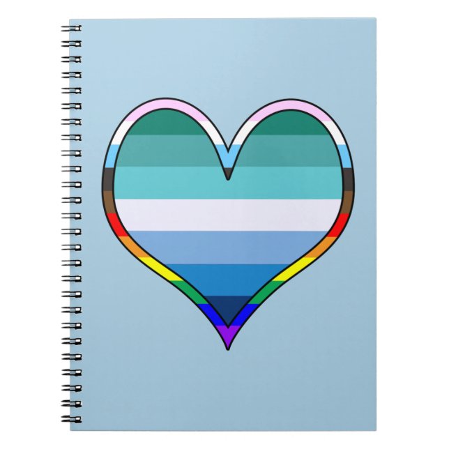 Gay pride Heart - bärbar dator Anteckningsbok (Framsidan)