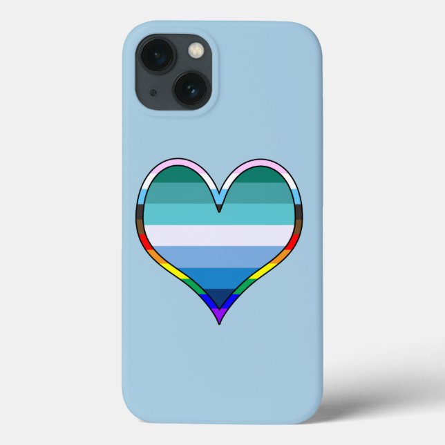 Gay pride Heart Fodral-Mate iphone case (Baksida)