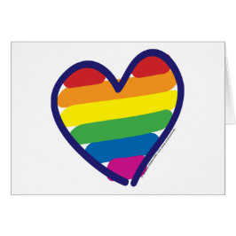 GAY-PRIDE-HEART-In-catneato Hälsningskort