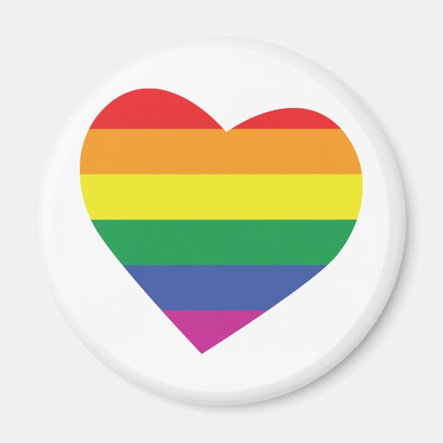 Gay pride Heart Magnet (Framsidan)