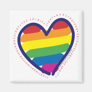 Gay pride Heart och Ord Magnet