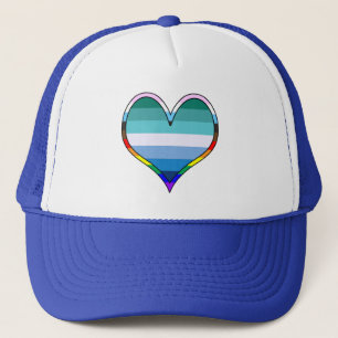 Gay pride Heart Truckerkeps