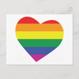 Gay pride Heart Vykort