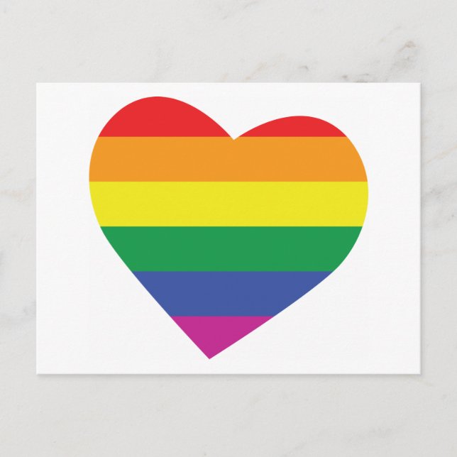 Gay pride Heart Vykort (Framsida)