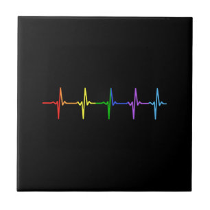 Gay pride Heartslag Pulse 4 Kakelplatta
