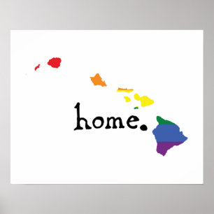 Gay pride hem Hawaii Poster