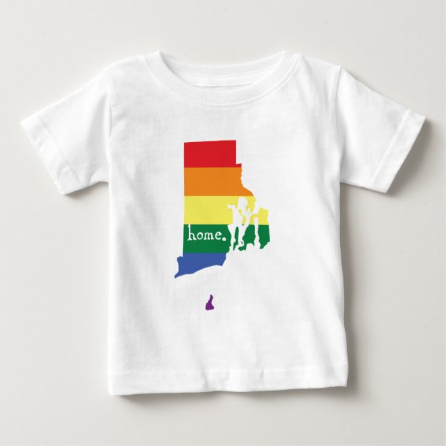 Gay pride hem| Rhode island T Shirt (Framsida)
