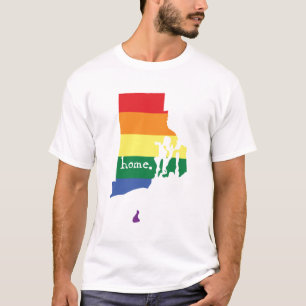 Gay pride hem Rhode island T Shirt