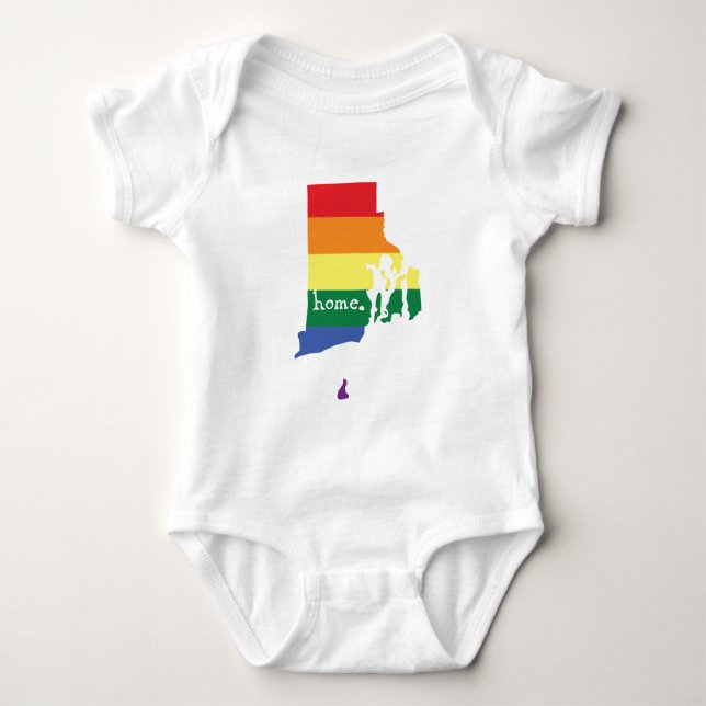 Gay pride hem| Rhode island T Shirt (Framsida)