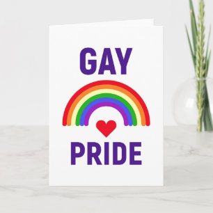 Gay pride Hjärt och regnbåge Kort