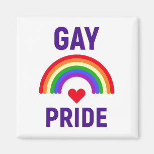 Gay pride Hjärt och regnbåge Magnet