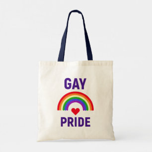 Gay pride Hjärt och regnbåge Tygkasse