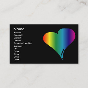 Gay pride hjärta visitkort