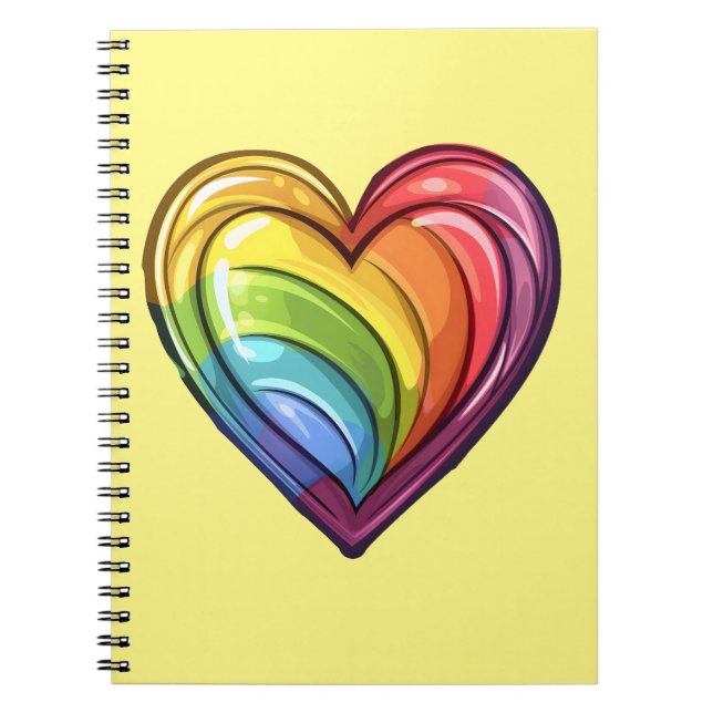 Gay pride hjärtkonstruktion anteckningsbok (Framsidan)