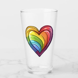 Gay pride hjärtkonstruktion glaskopp